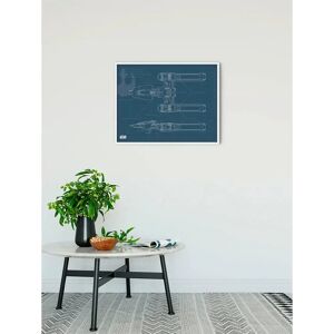 KOMAR - Star Wars Y-Wing Blueprint - schwarz-weiß - Poster KOMAR - Star Wars Y-Wing Blueprint - schwarz-weiß - Poster