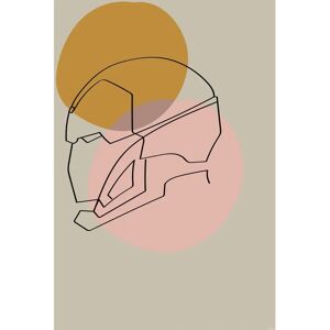 KOMAR Iron Man Head Pastell Wandbild - Wandbild KOMAR Iron Man Head Pastell Wandbild - Wandbild