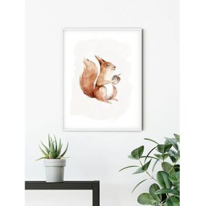 KOMAR Hungriger Eichhörnchen Bunt Poster - Poster KOMAR Hungriger Eichhörnchen Bunt Poster - Poster