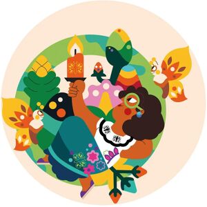 Komar Disney Encanto Rund Wandbild - Wasserfest, Umweltfreundlich Komar Disney Encanto Rund Wandbild - Wasserfest, Umweltfreundlich