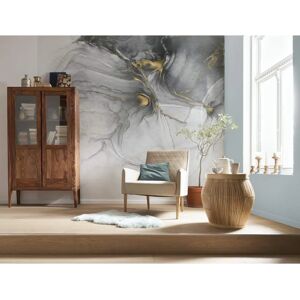 KOMAR Ink Gold Flow Tapete - Naturstein-Optik - 300x280cm KOMAR Ink Gold Flow Tapete - Naturstein-Optik - 300x280cm