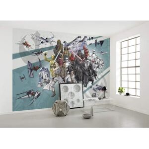 KOMAR Star Wars Cartoon Collage Wide Wall Mural - Wall Mural KOMAR Star Wars Cartoon Collage Wide Wall Mural - Wall Mural