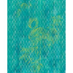 Komar Blau Grün Flamenco Tapete - 200x250cm - Umweltfreundlich Komar Blau Grün Flamenco Tapete - 200x250cm - Umweltfreundlich