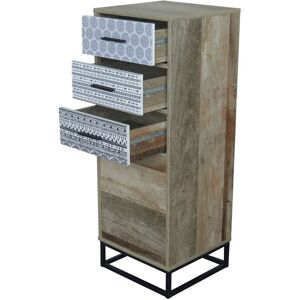 SIT Skandi Sideboard - 3 Schubladen, 1 Tür, MDF, Schwarz/Weiß SIT Skandi Sideboard - 3 Schubladen, 1 Tür, MDF, Schwarz/Weiß