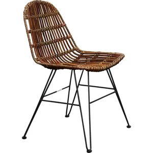 SIT Rattan Natur & Metall Stuhl - Fischgräten Muster SIT Rattan Natur & Metall Stuhl - Fischgräten Muster