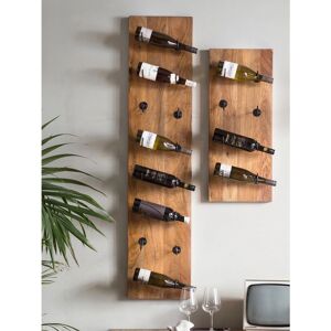SIT Romanteaka Weinregal - Massivholz und Metall, Wandmontage SIT Romanteaka Weinregal - Massivholz und Metall, Wandmontage