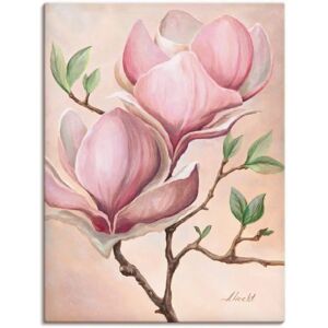 ARTLAND Magnolienblüten Wandbild - 45x60 cm Pink Leinwand & Poster ARTLAND Magnolienblüten Wandbild - 45x60 cm Pink Leinwand & Poster
