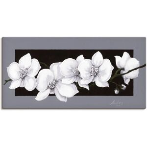ARTLAND Weiße Orchideen auf grau Wandbild - Leinwand, Alu, Poster, Outdoor ARTLAND Weiße Orchideen auf grau Wandbild - Leinwand, Alu, Poster, Outdoor