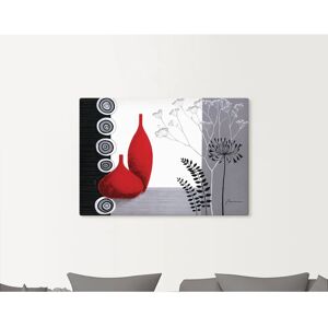 ARTLAND Rote Vasen Wandbild - Leinwand & Aluminium - 100x70cm ARTLAND Rote Vasen Wandbild - Leinwand & Aluminium - 100x70cm