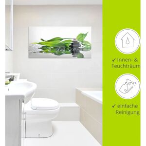 ARTLAND Grünes Zen Glasbild - Spa mit Steinen & Bambus - 125x50cm ARTLAND Grünes Zen Glasbild - Spa mit Steinen & Bambus - 125x50cm