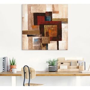 ARTland - Karos Abstrakt II - Beige - Canvas print ARTland - Karos Abstrakt II - Beige - Canvas print
