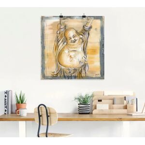 ARTLAND - Fröhlicher Buddha II - beige - 70x70 cm - Wandbild ARTLAND - Fröhlicher Buddha II - beige - 70x70 cm - Wandbild