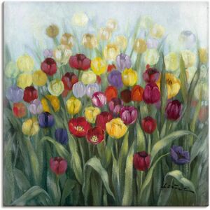ARTLAND Tulpenwiese II - 30x30 cm - Leinwandbild ARTLAND Tulpenwiese II - 30x30 cm - Leinwandbild