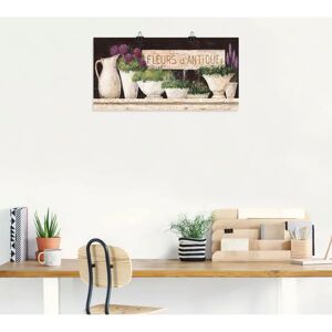 ARTland - Antike Blumen - 60x30 - beige - Wandkunst ARTland - Antike Blumen - 60x30 - beige - Wandkunst