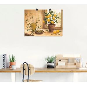 ARTLAND - Oliven und Zitronen - 100x70 cm - Beige - Wandbild ARTLAND - Oliven und Zitronen - 100x70 cm - Beige - Wandbild