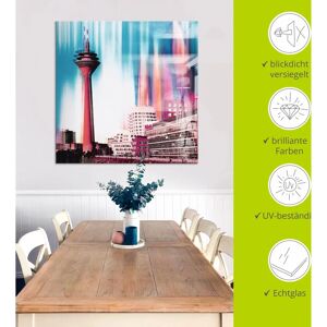 ARTLAND Düsseldorf Skyline Collage Glasbild - Wandkunst ARTLAND Düsseldorf Skyline Collage Glasbild - Wandkunst
