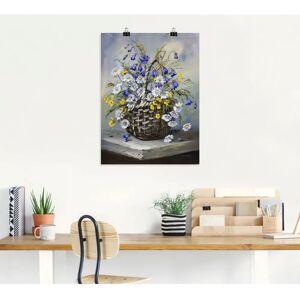 ARTLAND - Bunter Korb - blau - 30x40 cm - Wall art ARTLAND - Bunter Korb - blau - 30x40 cm - Wall art