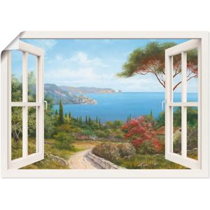 ARTLAND - Fensterblick - Haus am Meer I - White - 100x70 cm - Wall art ARTLAND - Fensterblick - Haus am Meer I - White - 100x70 cm - Wall art