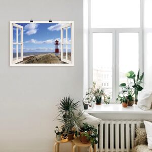 ARTLAND - Fensterblick - Leuchtturm Sylt - 70x50 - Canvas ARTLAND - Fensterblick - Leuchtturm Sylt - 70x50 - Canvas