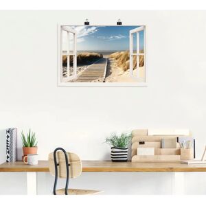 ARTLAND - Fensterblick Nordseestrand auf Langeoog - 70 cm x 50 cm - white - Poster - Wall art ARTLAND - Fensterblick Nordseestrand auf Langeoog - 70 cm x 50 cm - white - Poster - Wall art