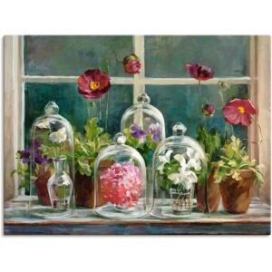 ARTLAND Lila Mohnsammlung am Fenster Leinwandbild - Wandkunst ARTLAND Lila Mohnsammlung am Fenster Leinwandbild - Wandkunst