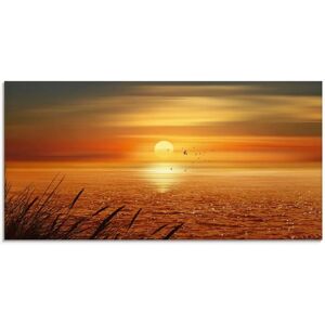ARTLAND Sonnenuntergang über dem Meer Glasbild - Wanddekoration ARTLAND Sonnenuntergang über dem Meer Glasbild - Wanddekoration