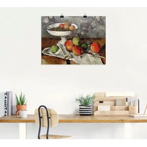 ARTLAND - Stillleben mit Obstschale - 40x30 cm - Rot - Wall art ARTLAND - Stillleben mit Obstschale - 40x30 cm - Rot - Wall art