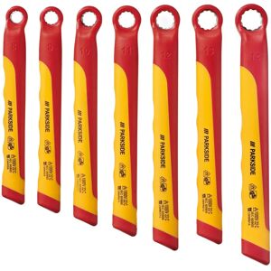PARKSIDE VDE Isolierte Maulschlüssel-Set - 7-teilig - Sicher für Stromführende Teile PARKSIDE VDE Isolierte Maulschlüssel-Set - 7-teilig - Sicher für Stromführende Teile