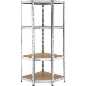 PARKSIDE - Eckregal - 4 Regalböden - 70x70x180x40 cm - galvanisiert PARKSIDE - Eckregal - 4 Regalböden - 70x70x180x40 cm - galvanisiert