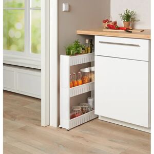 TRI Weiß Nischenregal - Platzsparender 3-Ebenen Organizer TRI Weiß Nischenregal - Platzsparender 3-Ebenen Organizer