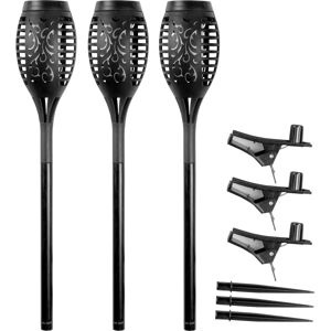 Viva Domo Solar-Fackelkerze 2 in 1 - Schwarz - 3er Pack - Solar-Fackelkerze Viva Domo Solar-Fackelkerze 2 in 1 - Schwarz - 3er Pack - Solar-Fackelkerze