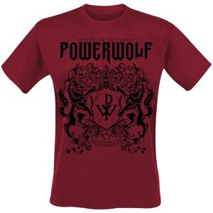 Powerwolf - Kortermet T-Skjorte - Rød - M - Vanlig passform - Uten krage Powerwolf - Kortermet T-Skjorte - Rød - M - Vanlig passform - Uten krage
