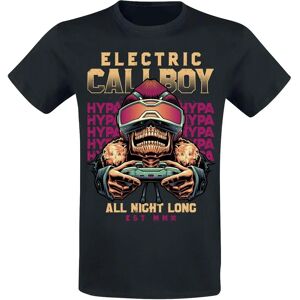 Electric Callboy All Night Long T-paita lyhyt hiha - Mies - Musta Electric Callboy All Night Long T-paita lyhyt hiha - Mies - Musta