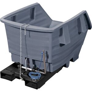 KAISER+KRAFT Contenedor basculante de polietileno con pasajes para horquillas - Recipiente de residuos KAISER+KRAFT Contenedor basculante de polietileno con pasajes para horquillas - Recipiente de residuos