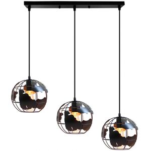 Norcks Vintage Retro Pendant Lamp - 3-Light Industrial Chandelier - Suitable for Home & Restaurant Norcks Vintage Retro Pendant Lamp - 3-Light Industrial Chandelier - Suitable for Home & Restaurant