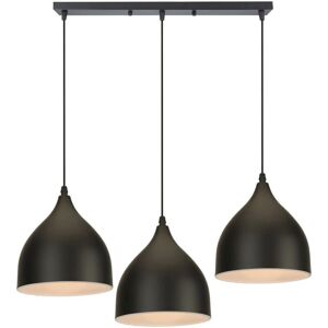 NORCKS Retro Pendant Light 3 Heads Black Vintage Interior NORCKS Retro Pendant Light 3 Heads Black Vintage Interior