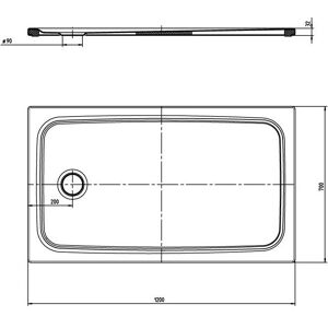 Kaldewei CAYONOPLAN 2260 Extra Plat Rechthoekige Douchebak - Douche Kaldewei CAYONOPLAN 2260 Extra Plat Rechthoekige Douchebak - Douche