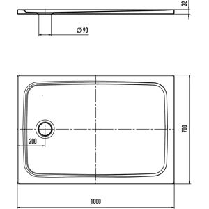 Kaldewei Rechteck Duschwanne 70x100cm - Duschwanne Kaldewei Rechteck Duschwanne 70x100cm - Duschwanne