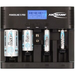 Ansmann Powerline 5 Pro Batterijlader - Universele LCD Snellader Ansmann Powerline 5 Pro Batterijlader - Universele LCD Snellader