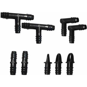 SIENA GARDEN Schlauchzubehörset - 9 Stück, 1/2 Zoll, Kunststoff, Schwarz - Schlauchzubehörset SIENA GARDEN Schlauchzubehörset - 9 Stück, 1/2 Zoll, Kunststoff, Schwarz - Schlauchzubehörset