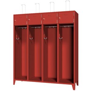 Dulap de pompieri Pavoy cu picioare, ușă metalică, ramă pentru etichete, 4 compartimente, 8 rafturi - Dulap de pompieri Dulap de pompieri Pavoy cu picioare, ușă metalică, ramă pentru etichete, 4 compartimente, 8 rafturi - Dulap de pompieri