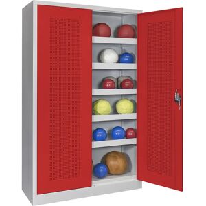 Dulap din oțel Pavoy pentru mingi - 1950mm, 1200mm - Gri/Rosu Dulap din oțel Pavoy pentru mingi - 1950mm, 1200mm - Gri/Rosu