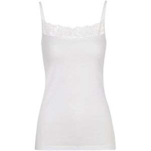 TRIGEMA XL Wit Mouwloos Kant Spaghetti Top - Onderhemd TRIGEMA XL Wit Mouwloos Kant Spaghetti Top - Onderhemd
