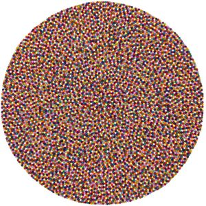 Myfelt Lotte Multicolor Wool Felt Ball Round Carpet - Carpet Myfelt Lotte Multicolor Wool Felt Ball Round Carpet - Carpet