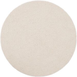 Myfelt Linéa Wool Round Rug - 90cm - White Myfelt Linéa Wool Round Rug - 90cm - White