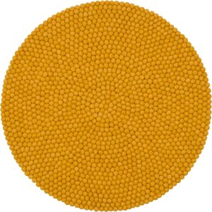 Myfelt Klara Felt Ball Rug - Yellow - Round - 90cm - Rug Myfelt Klara Felt Ball Rug - Yellow - Round - 90cm - Rug