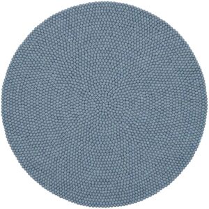 Tapis Boule de Laine Mia de myfelt - Rond Bleu Clair - Publicité Tapis Boule de Laine Mia de myfelt - Rond Bleu Clair - Publicité