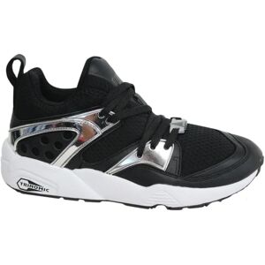 Puma Trinomic Blaze Of Glory Metallic Black Lace Up Mens Trainers - Shoe Puma Trinomic Blaze Of Glory Metallic Black Lace Up Mens Trainers - Shoe