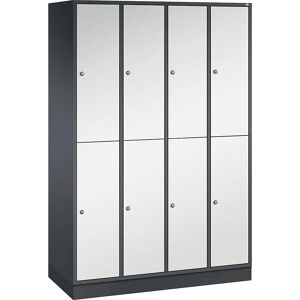 C+P Intro Zweistöckiger Stahlkleiderschrank - 8 Fächer C+P Intro Zweistöckiger Stahlkleiderschrank - 8 Fächer