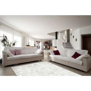 KAYOOM Spark 210 Lederteppich - Rechteckig, Grau/Silber, 120x170cm KAYOOM Spark 210 Lederteppich - Rechteckig, Grau/Silber, 120x170cm